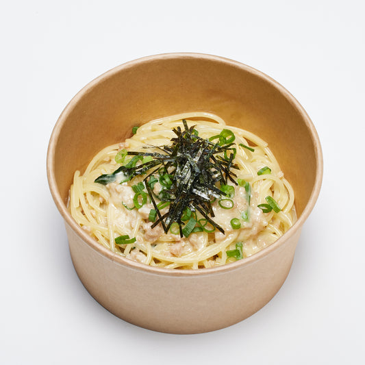 鶏そぼろとほうれん草の和風クリームスパゲッティ